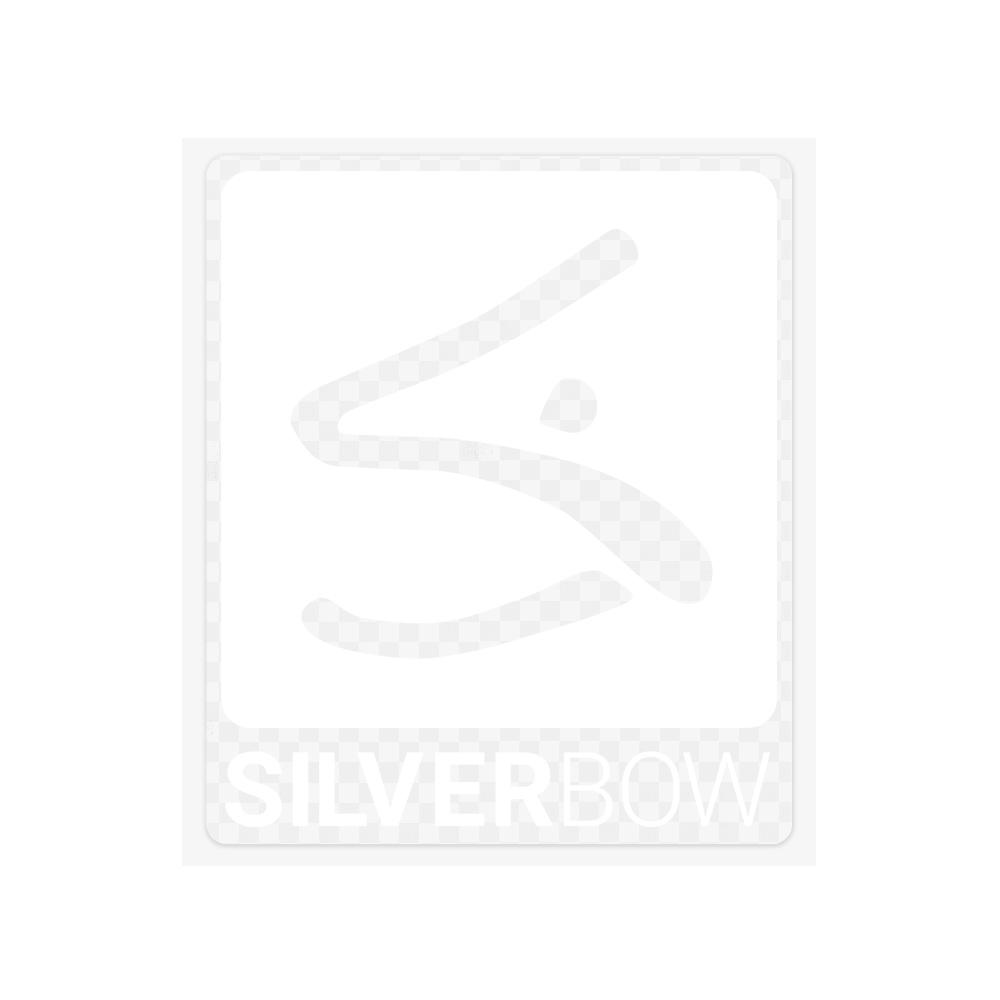 Silver Bow Fly Shop Sticker - Medium - Clear / White